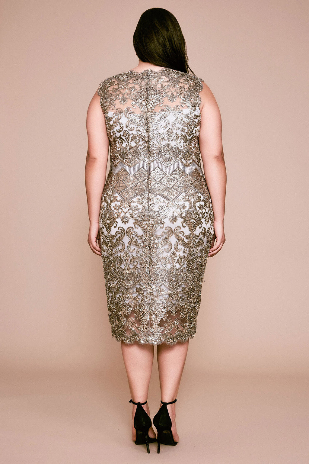 Tadashi Shoji - Delta Embroidered Sequin Dress - PLUS SIZE