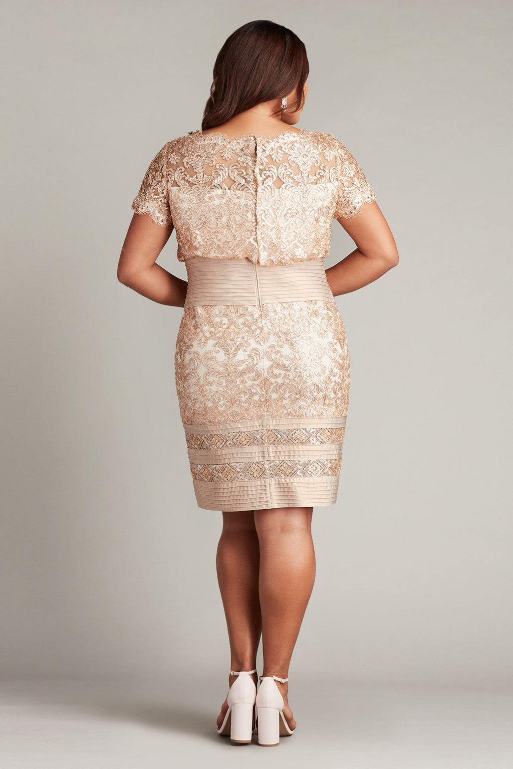 Ira Sequin Embroidered Blouson Dress - PLUS SIZE