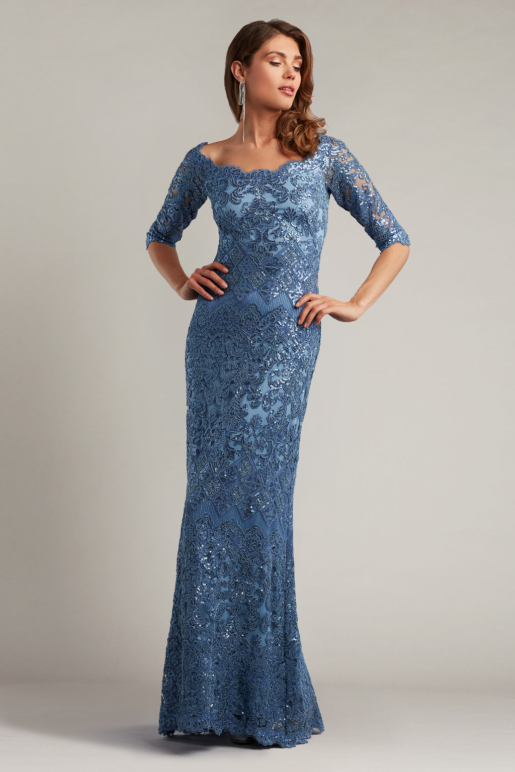 Liem Off-The-Shoulder Sequin Gown