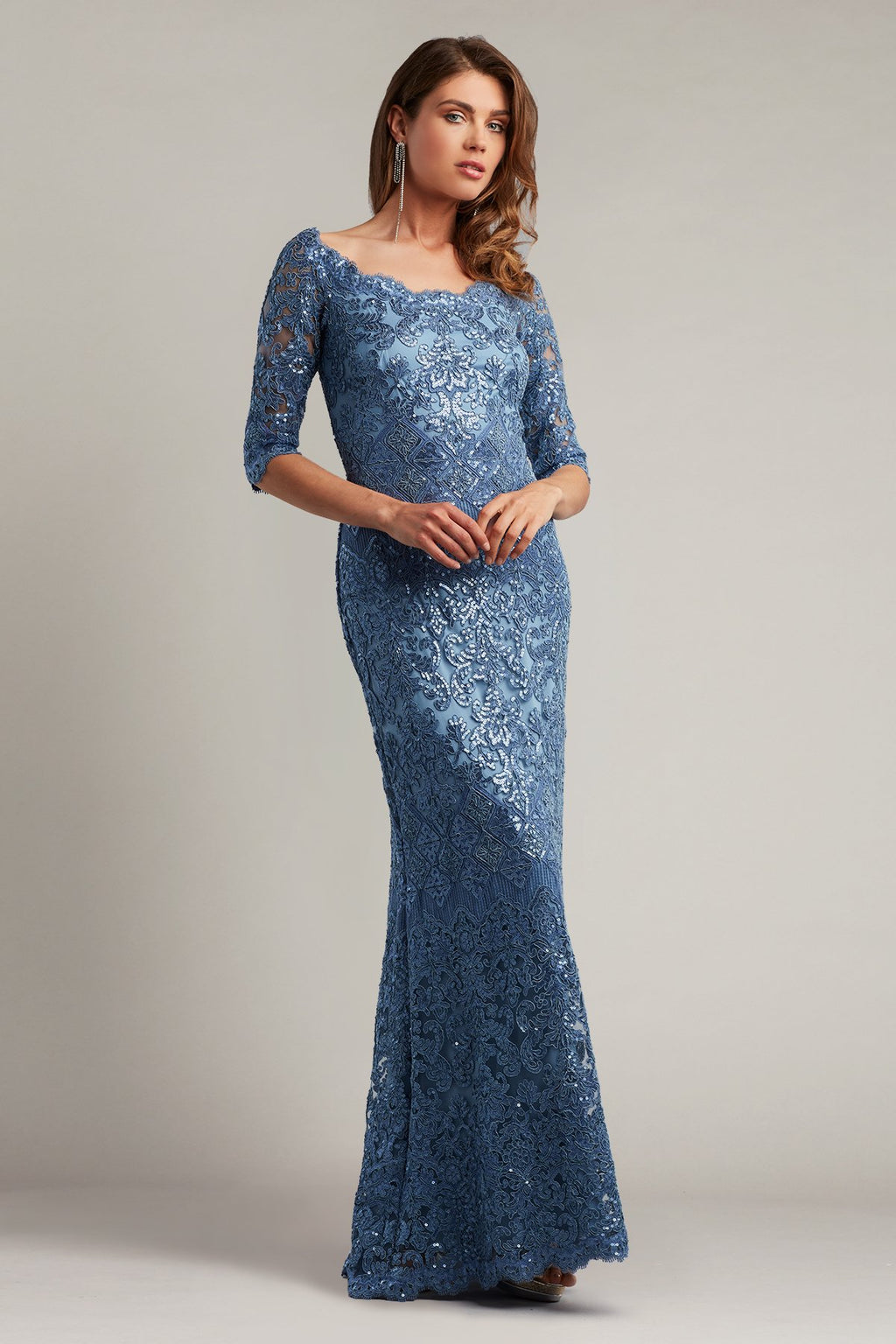 Liem Off-The-Shoulder Sequin Gown