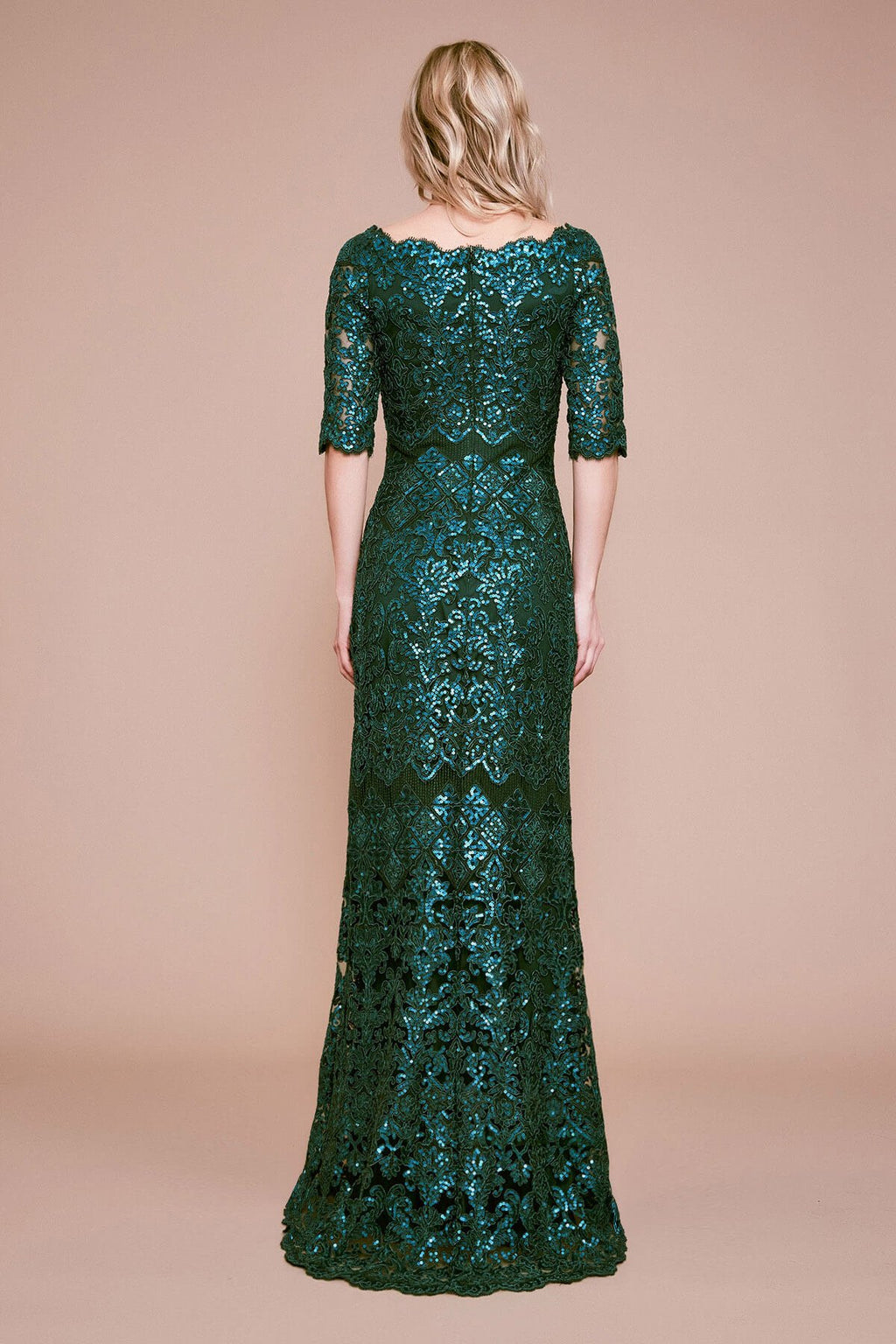 Tadashi Shoji - Liem Off-The-Shoulder Sequin Gown