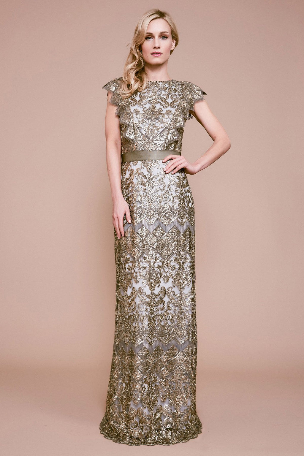 Tadashi Shoji - Nishay Sequin Embroidered Gown