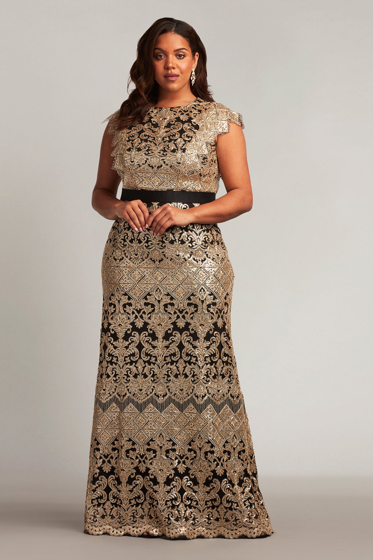 Nishay Sequin Embroidered Gown - PLUS SIZE