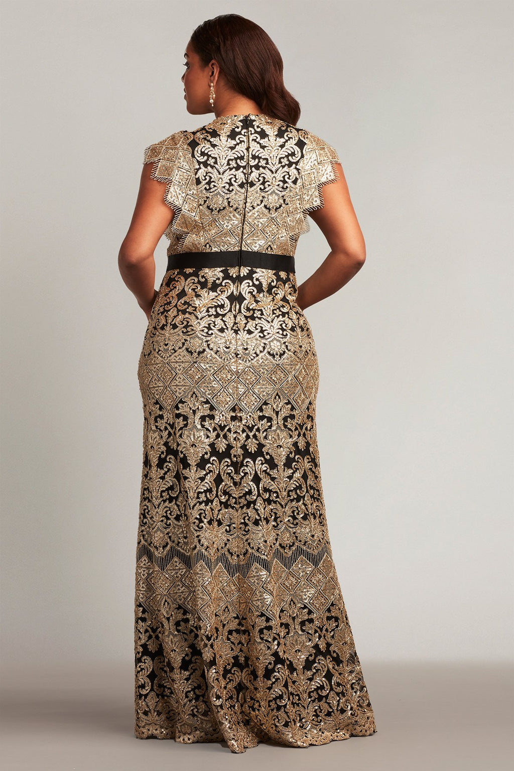 Nishay Sequin Embroidered Gown - PLUS SIZE