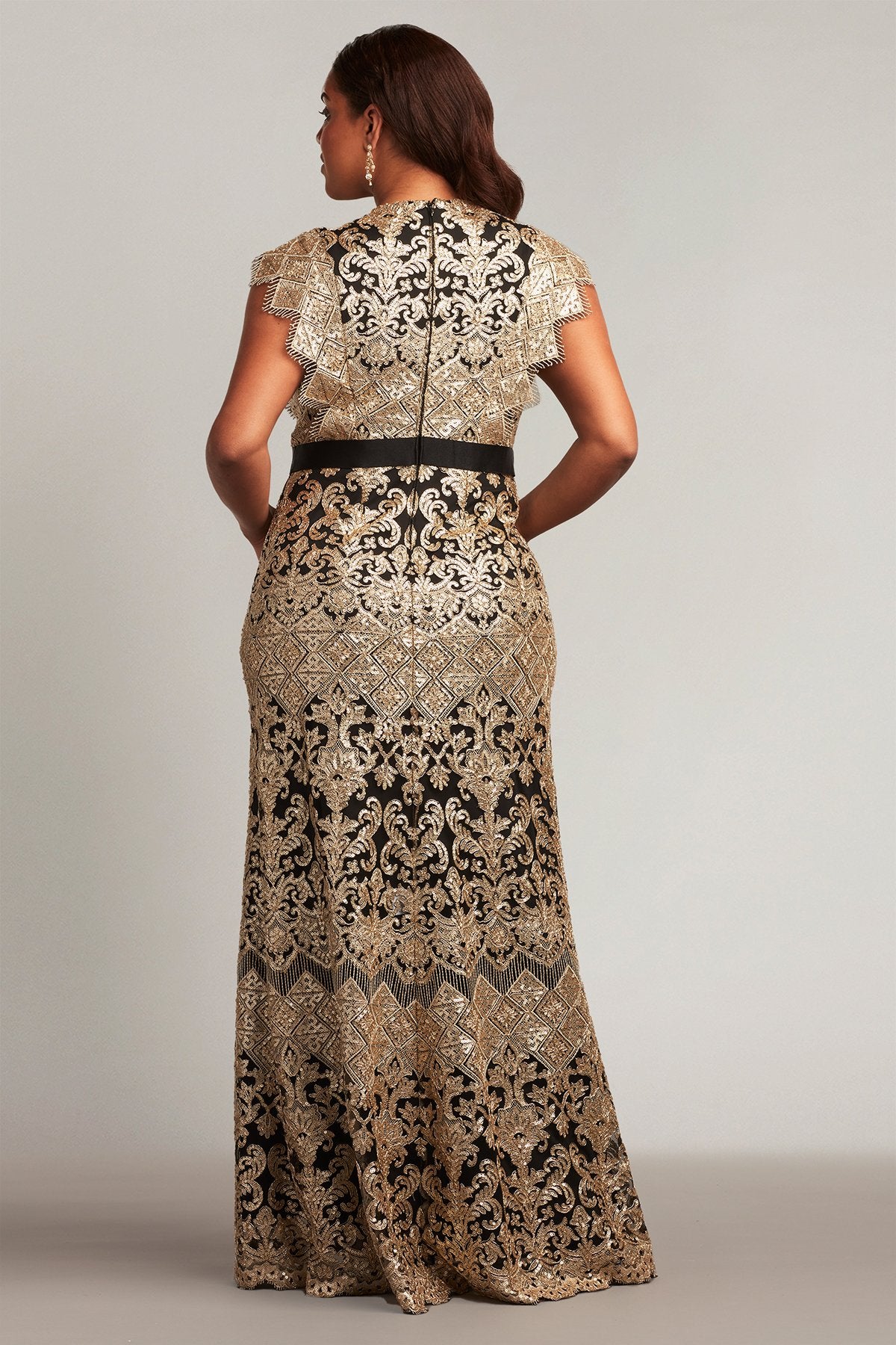 Nishay Sequin Embroidered Gown - PLUS SIZE