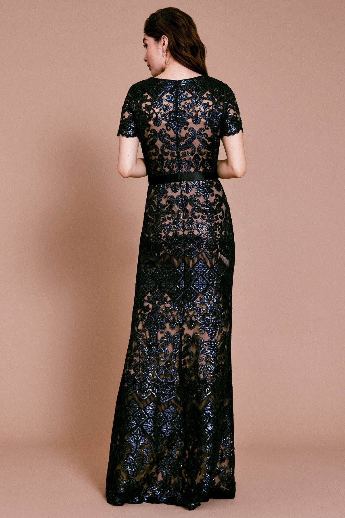 Sapa Sequin Embroidered Gown