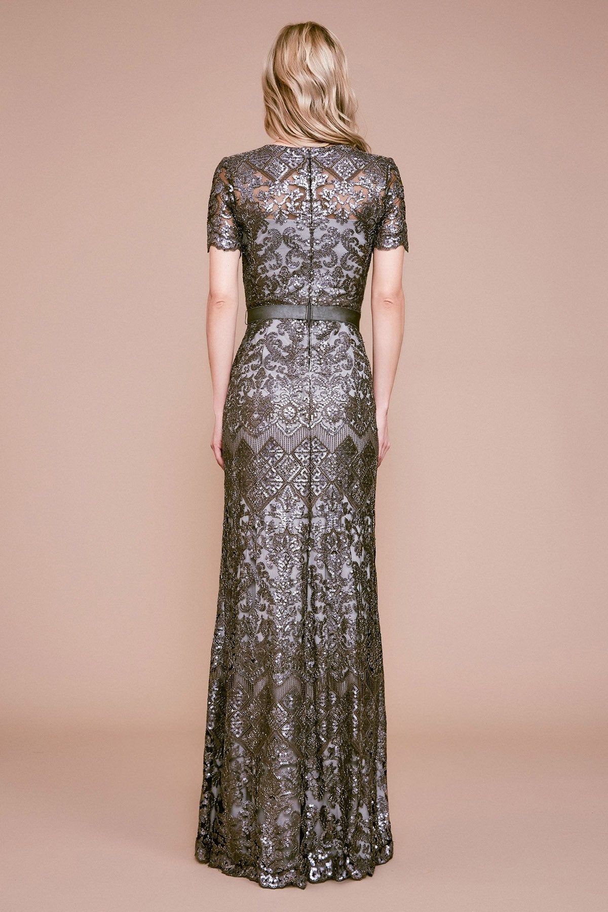 Sapa Sequin Embroidered Gown