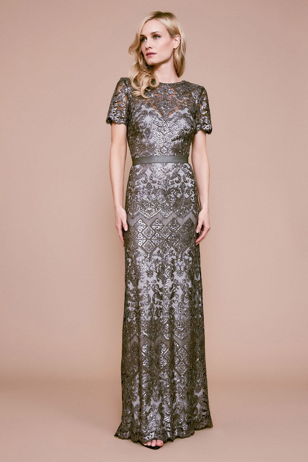 Sapa Sequin Embroidered Gown