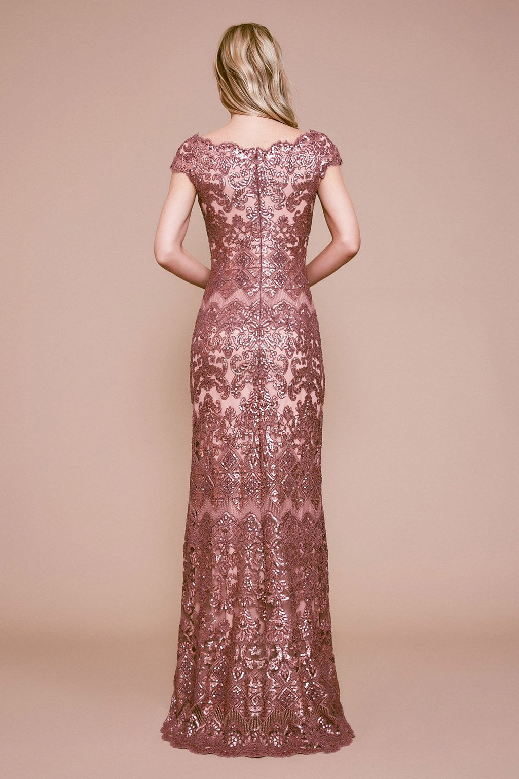 Tadashi Shoji - Hetz Sequin Embroidered Gown