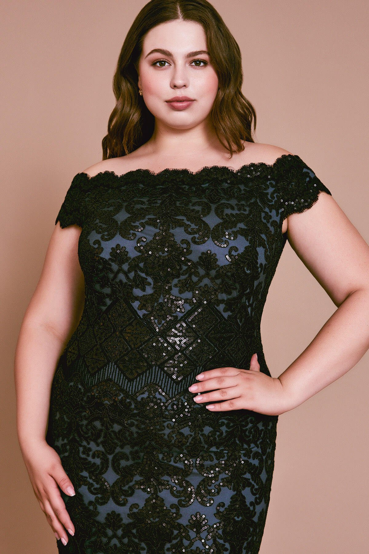 Nam Sequin Embroidered Dress - PLUS SIZE