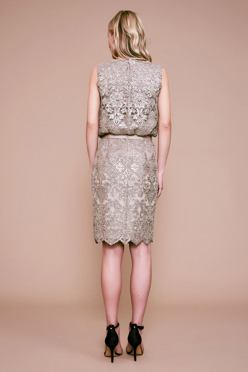 Tadashi Shoji - Chini Blouson Sequin Dress