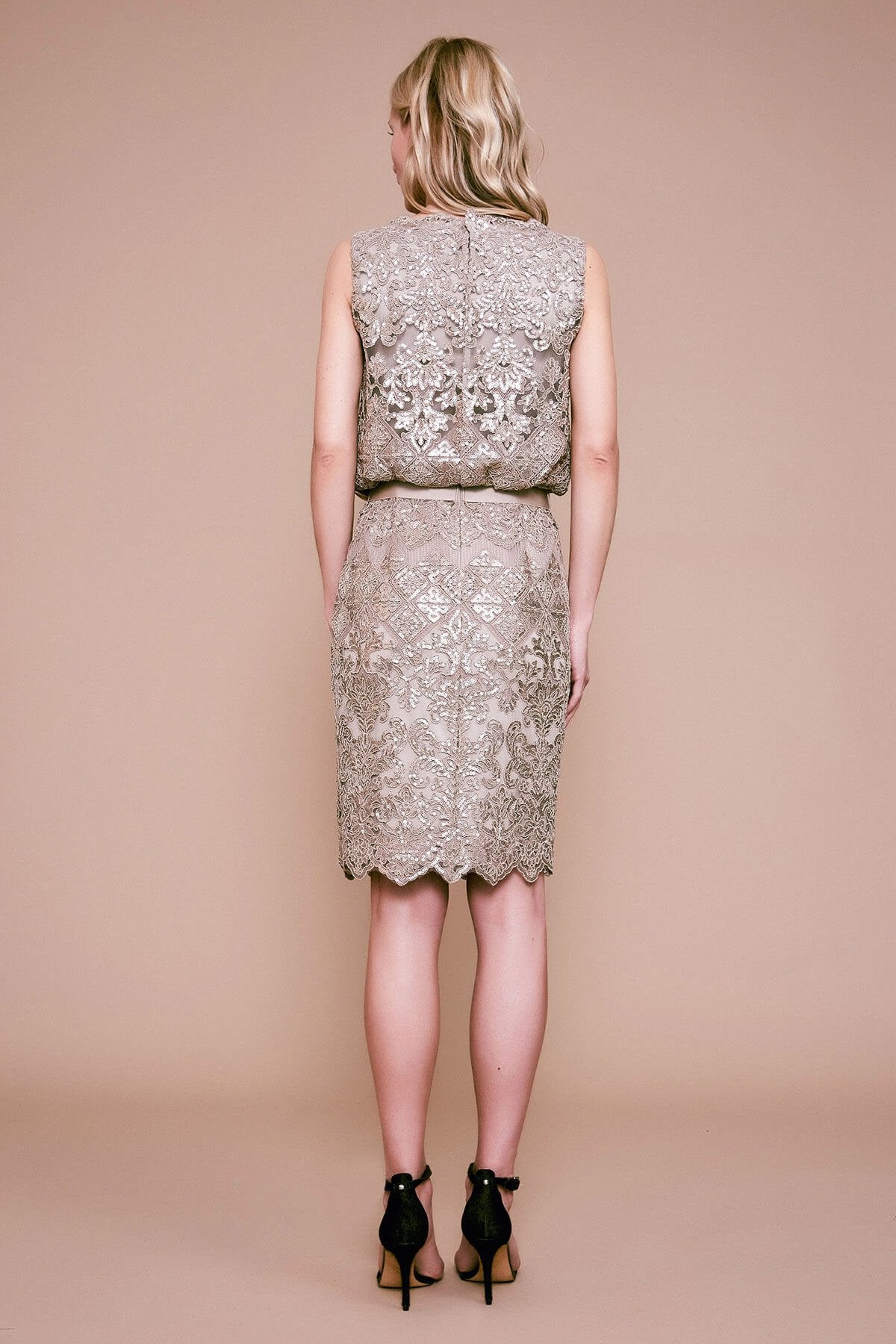 Tadashi Shoji - Chini Blouson Sequin Dress