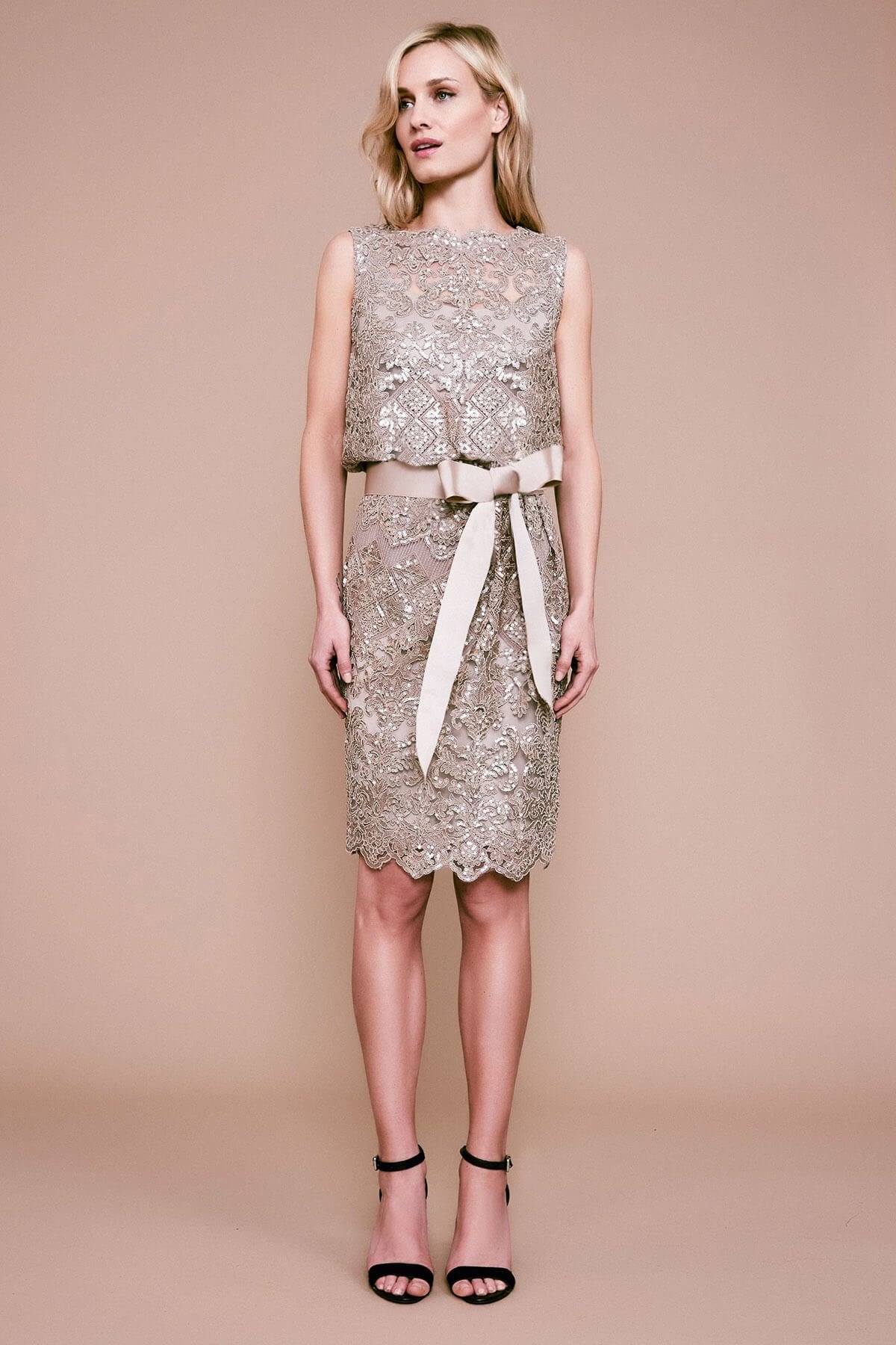 Tadashi Shoji - Chini Blouson Sequin Dress