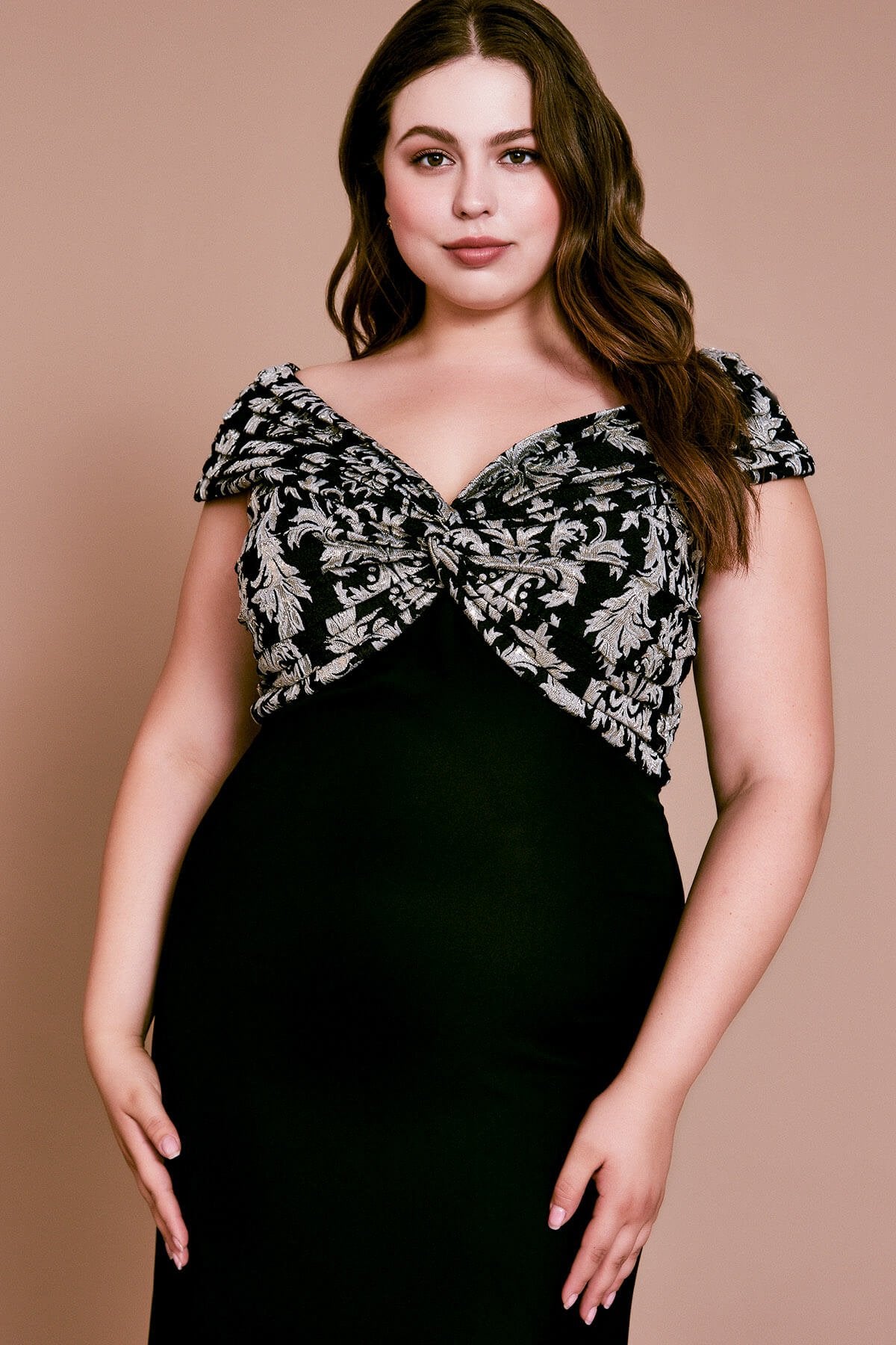 Rune Twisted Crepe Gown - PLUS SIZE