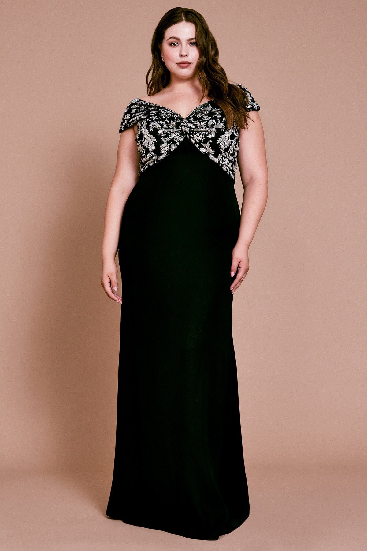 Rune Twisted Crepe Gown - PLUS SIZE