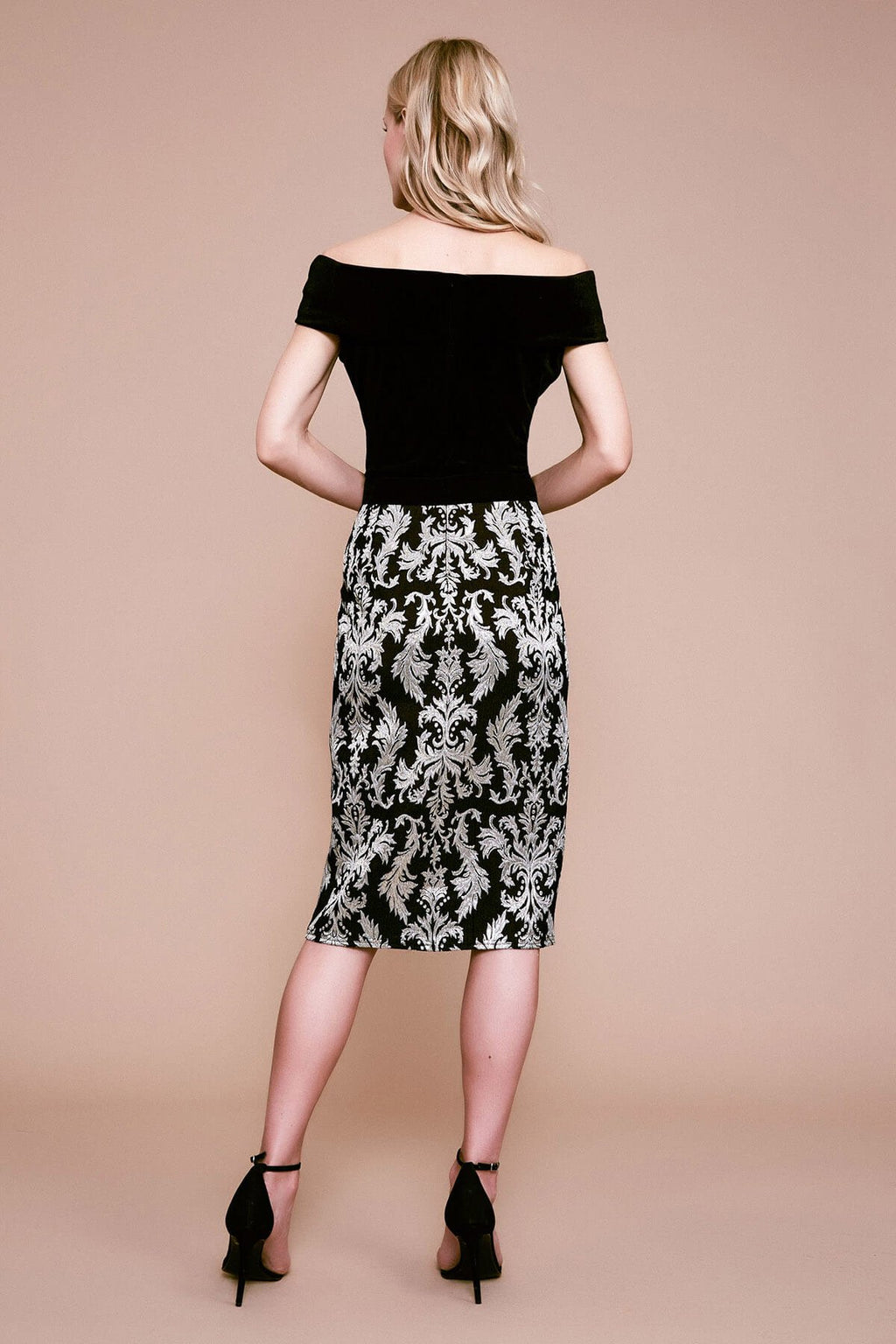 Tadashi Shoji - Bali Jacquard & Velvet Dress