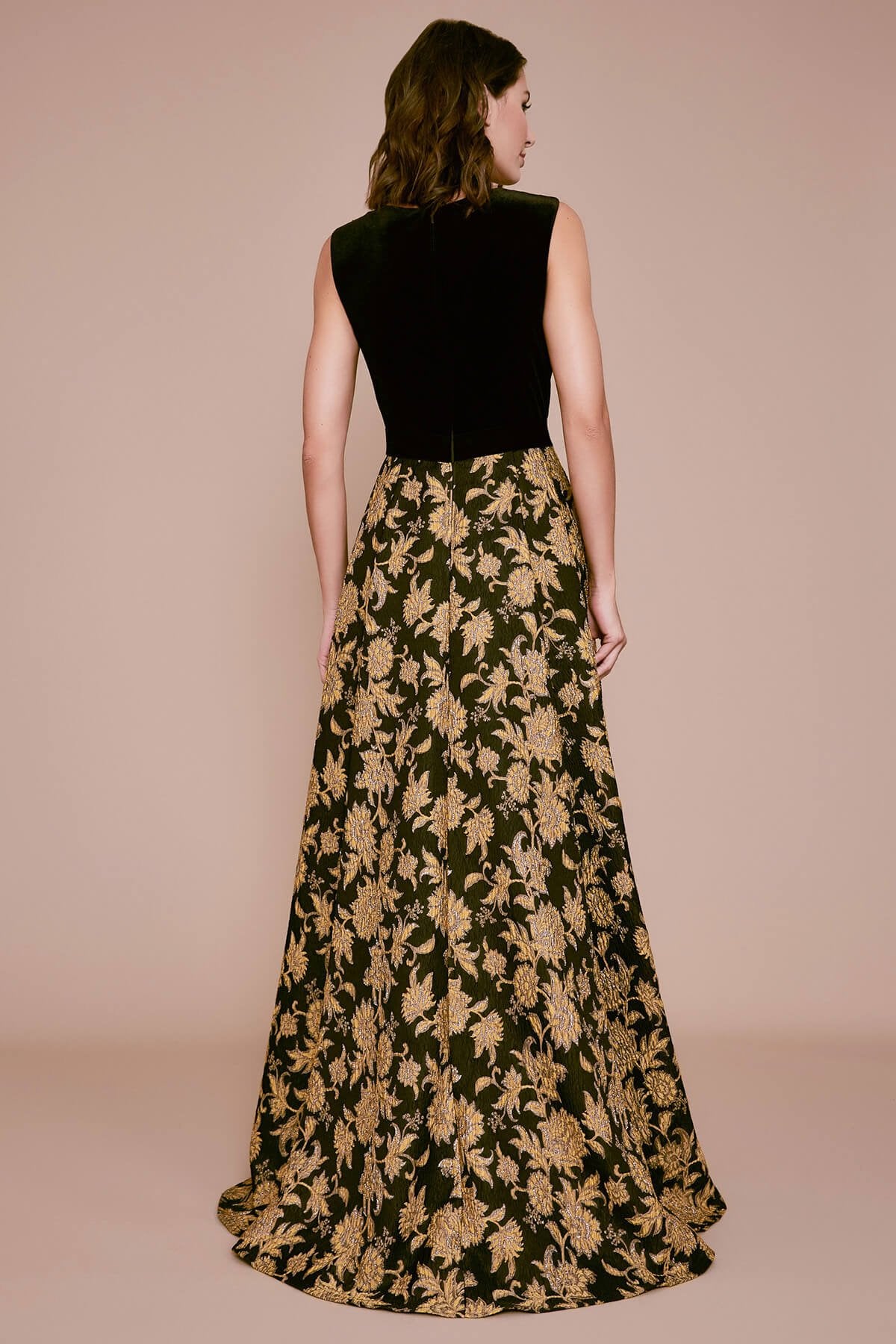 Tadashi Shoji - Nien Jacquard & Velvet Gown