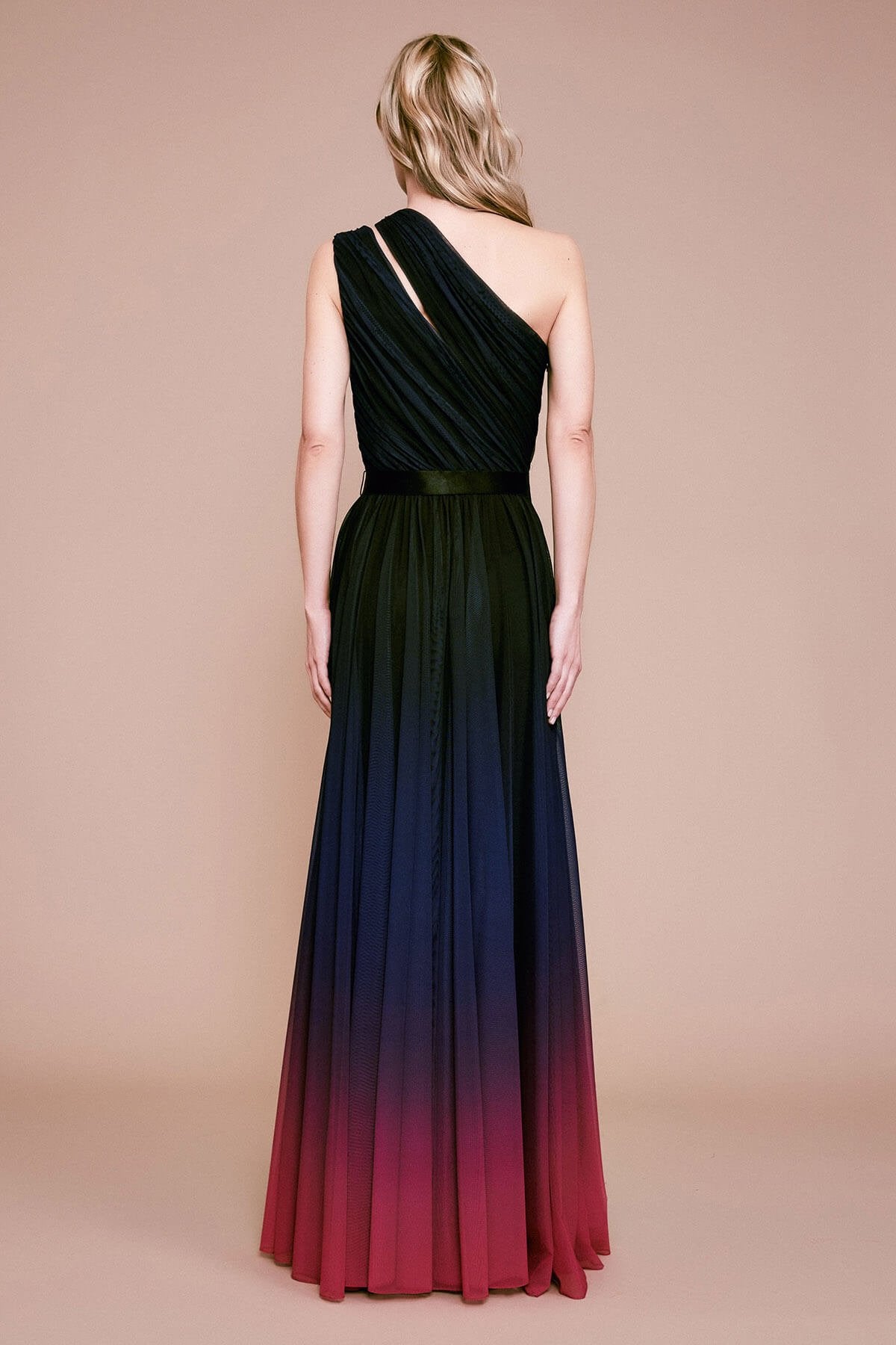 Tadashi Shoji - Chati One-Shoulder Mesh Gown