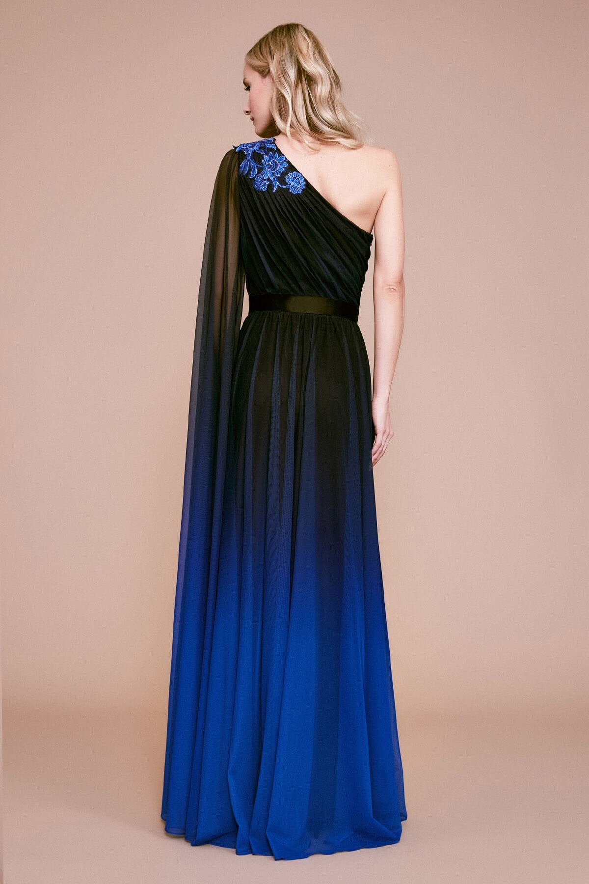 Tadashi Shoji - Boracay One-Shoulder Mesh Gown