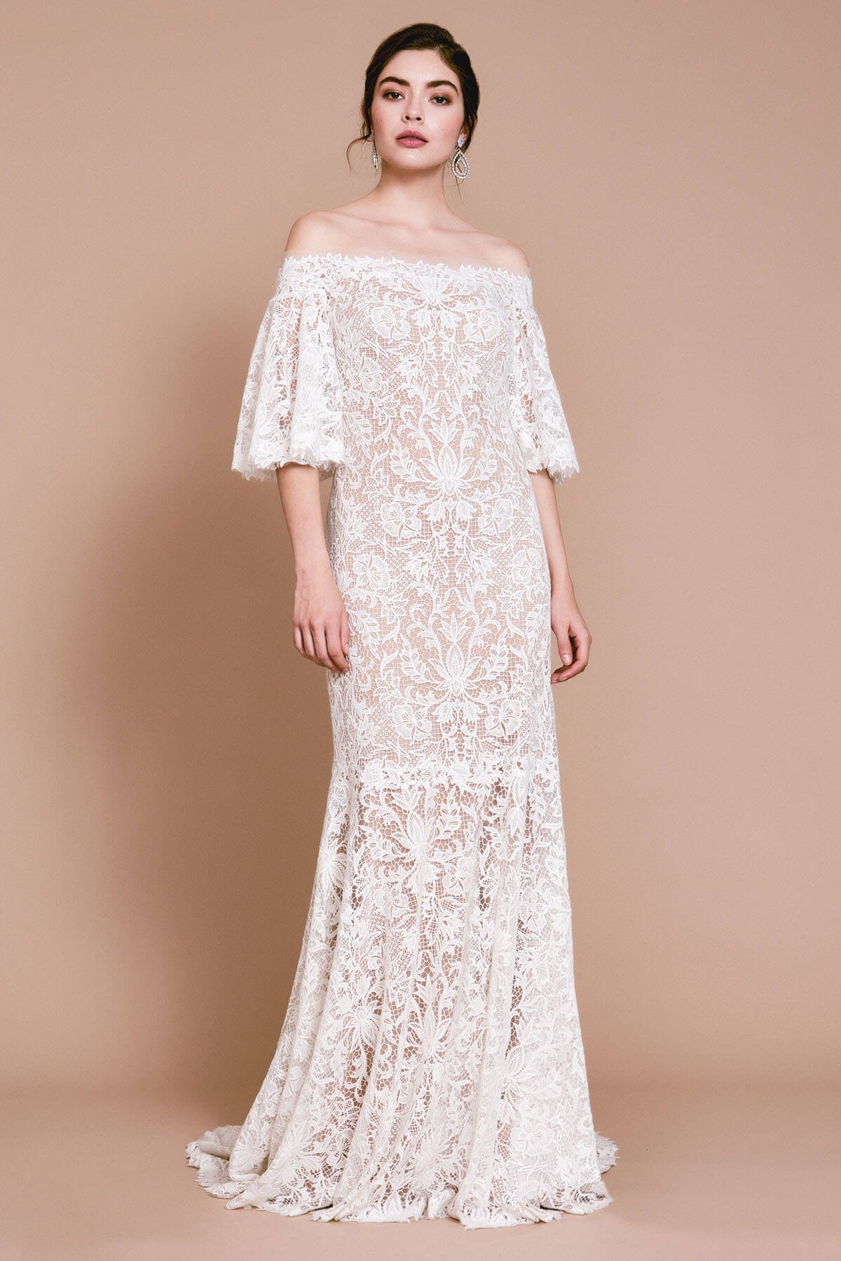 Flora Flutter Sleeve Gown