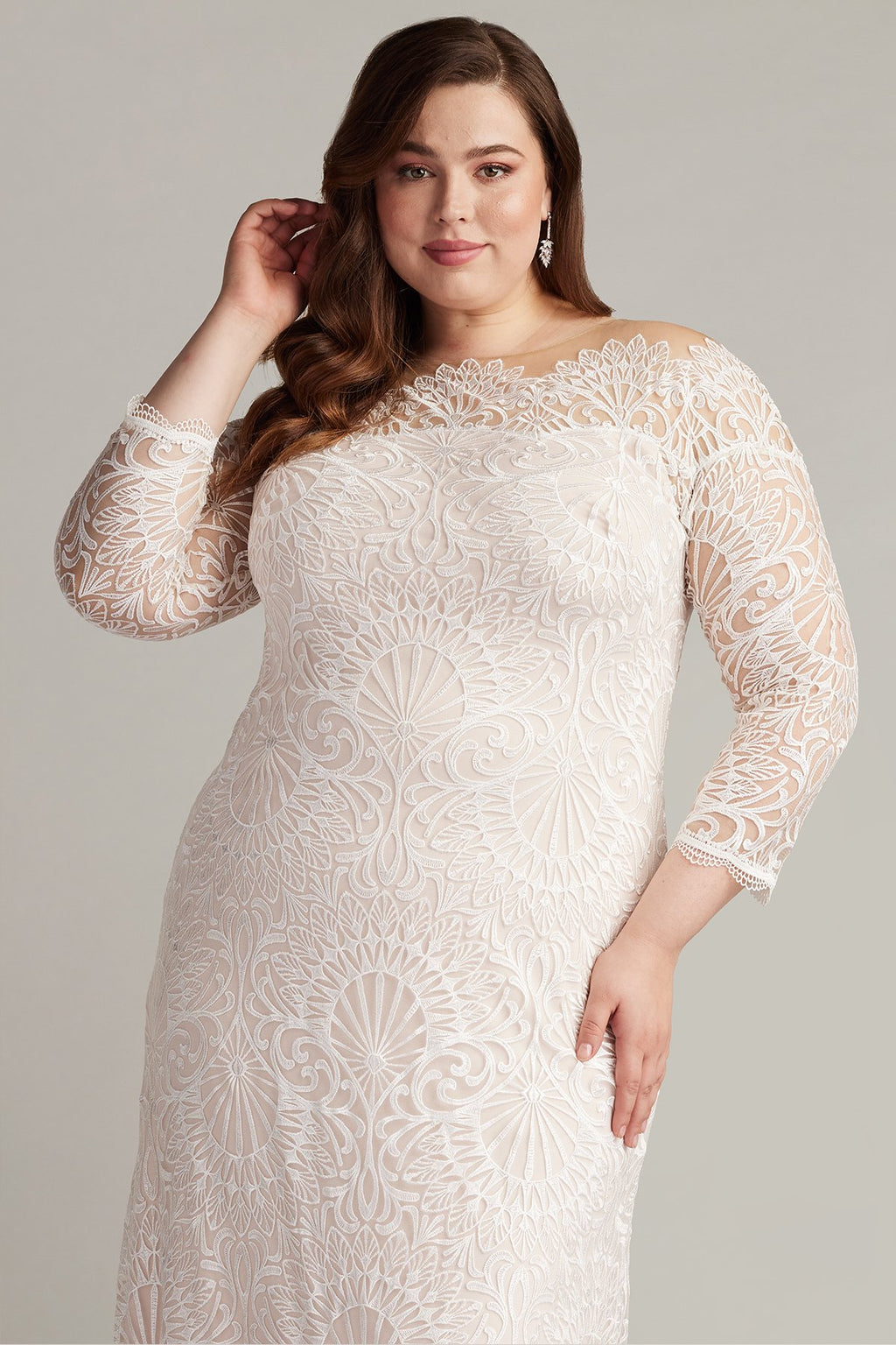 Jame Tulle Boat Neck Gown - PLUS SIZE