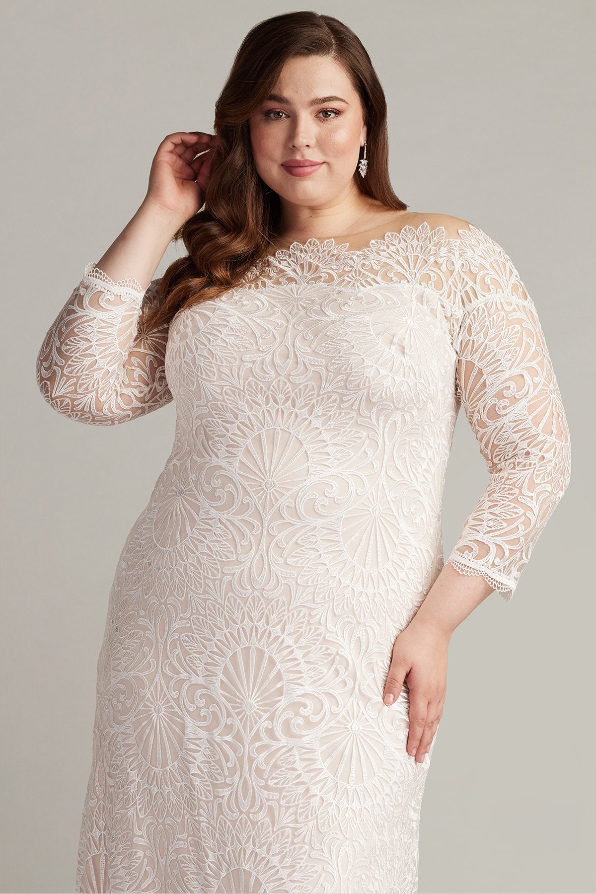 Jame Tulle Boat Neck Gown - PLUS SIZE