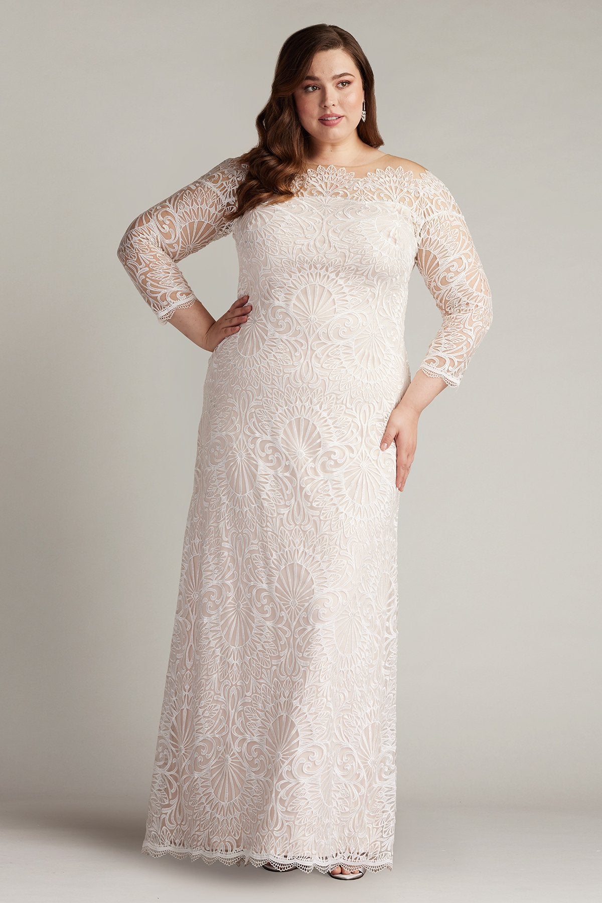 Jame Tulle Boat Neck Gown - PLUS SIZE