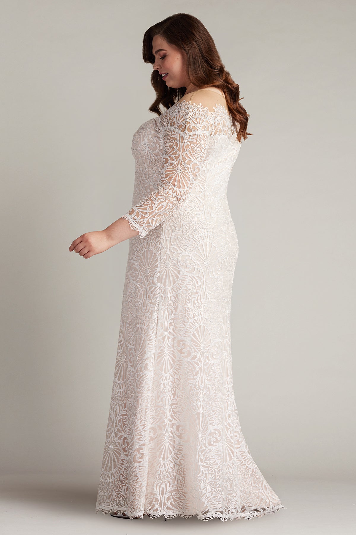 Jame Tulle Boat Neck Gown - PLUS SIZE