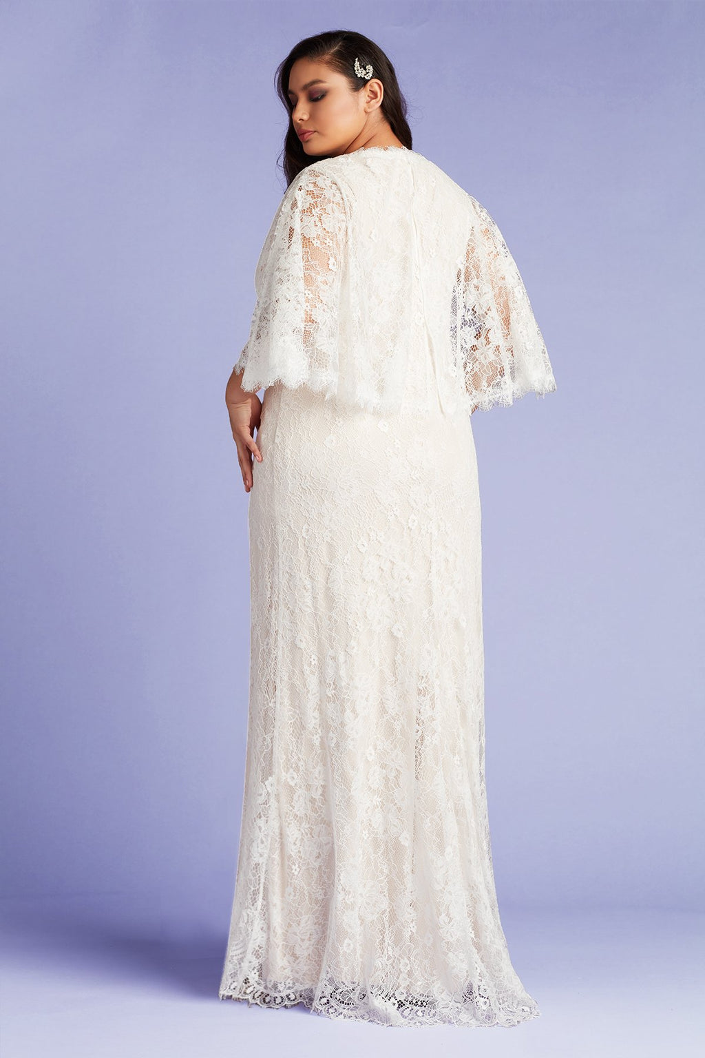 Mina Lace Scallop Gown - PLUS SIZE
