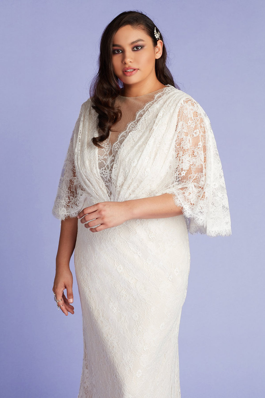 Mina Lace Scallop Gown - PLUS SIZE
