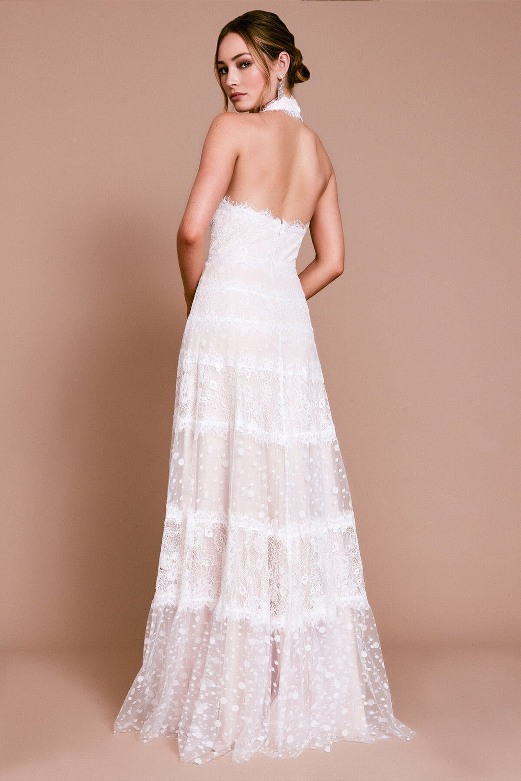 Rella V-Neck Halter Gown