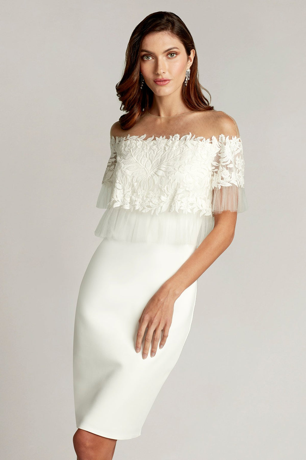 Jeannette Embroidered Overlay Dress