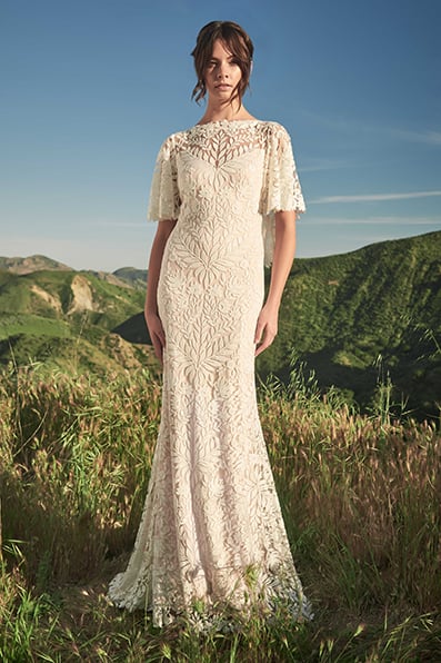 LYANNA FLUTTER SLEEVE GOWN