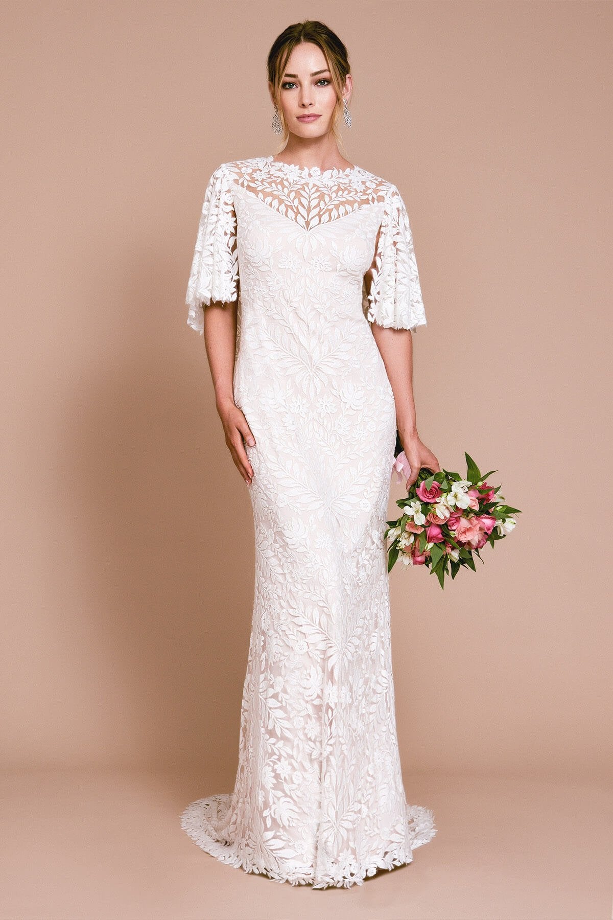 LYANNA FLUTTER SLEEVE GOWN