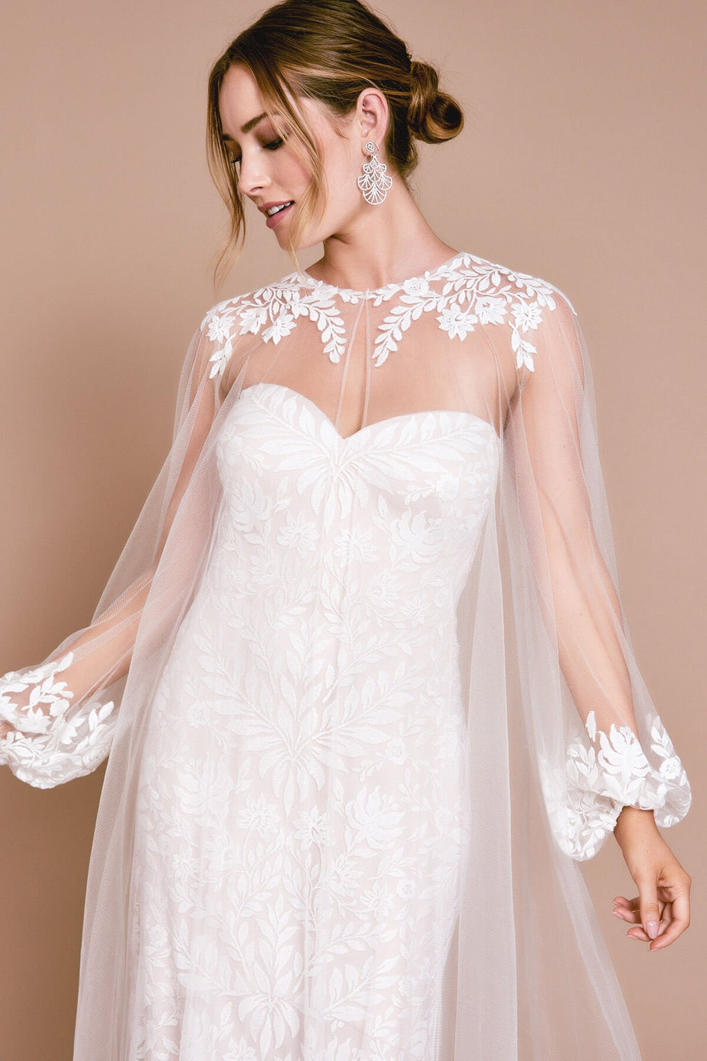 ELSA IVORY SHEER OVER COAT