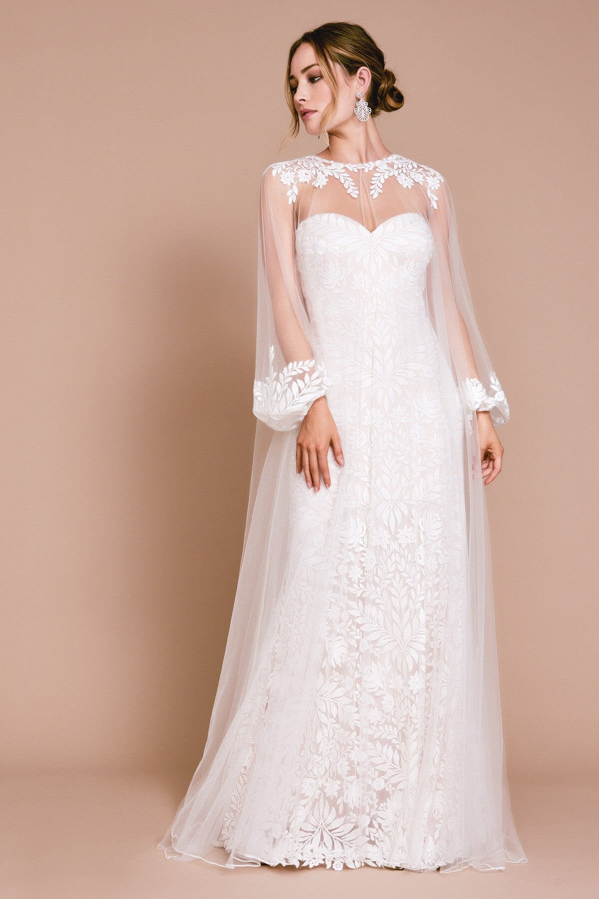 ELSA IVORY SHEER OVER COAT