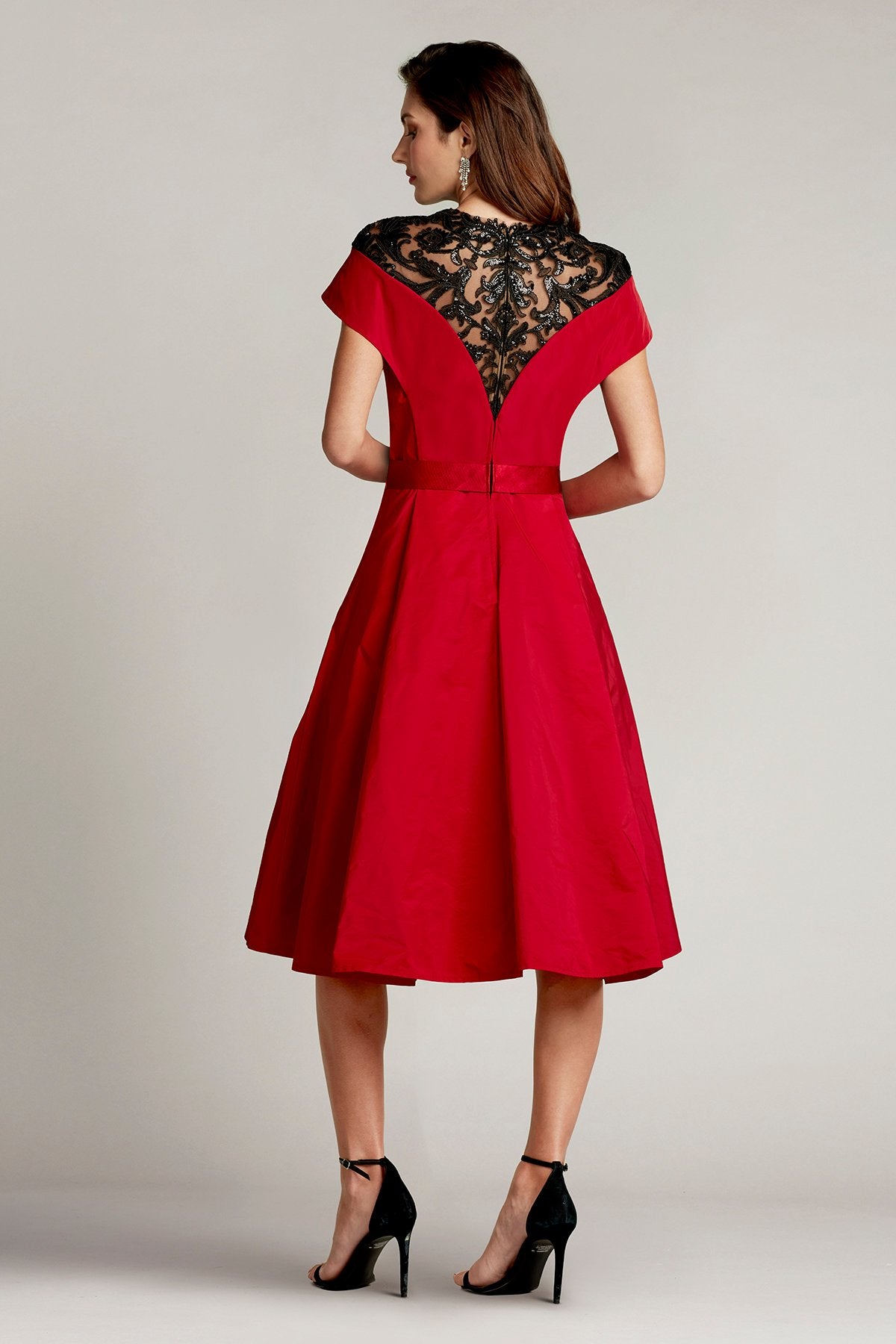 Mariora Plunging Illusion Dress