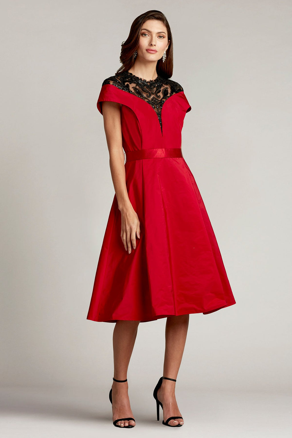 Mariora Plunging Illusion Dress