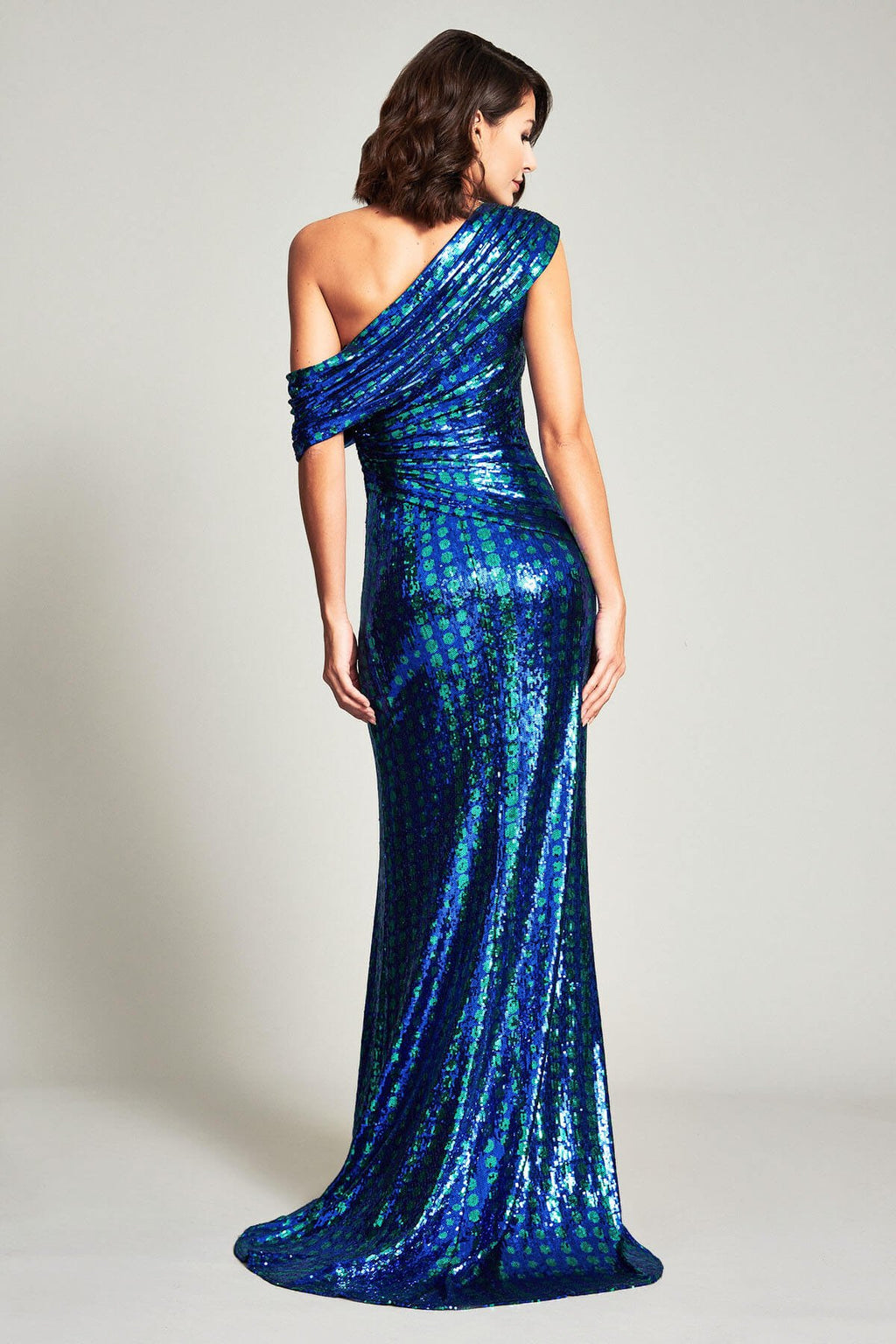 Handler One-Shoulder Slit Gown