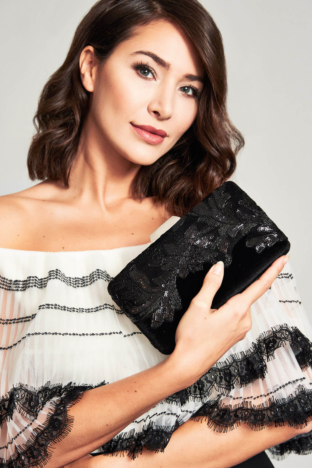Simonne Sequin Floral Clutch