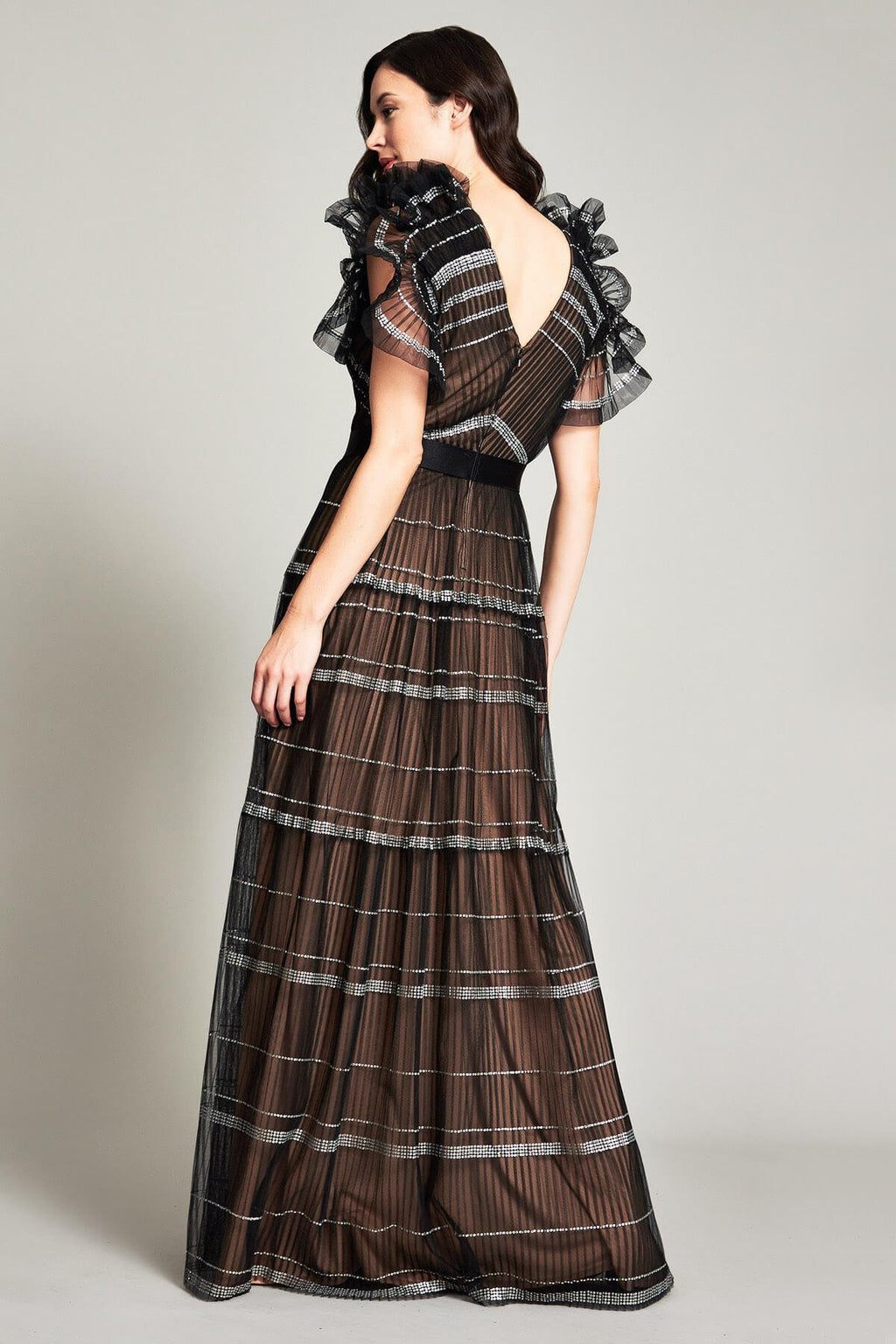 Shreya Fan-Sleeve Gown