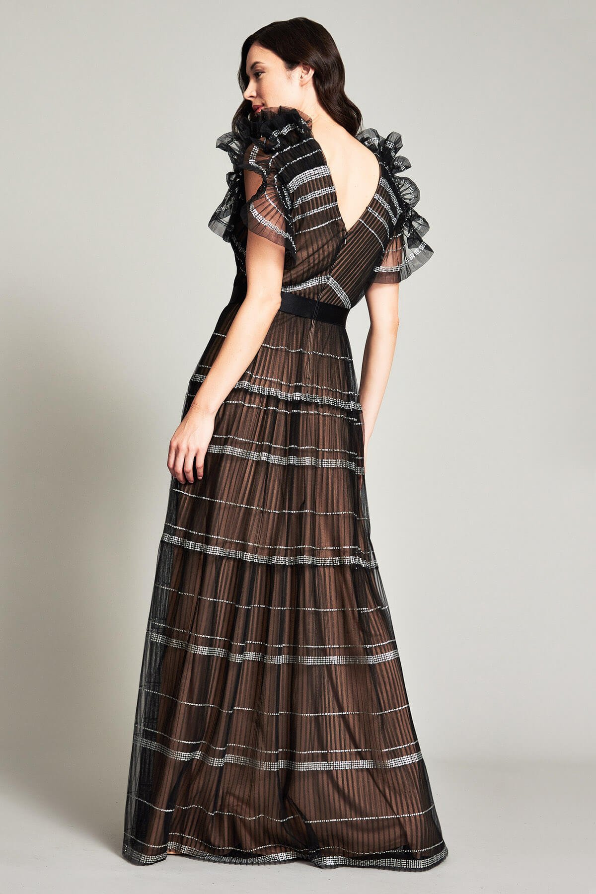 Shreya Fan-Sleeve Gown