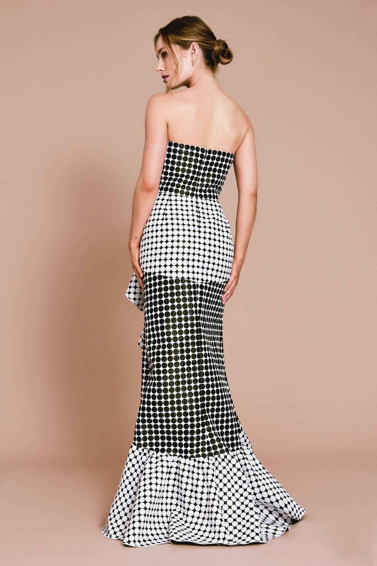 Graham Jaquard Draped Gown