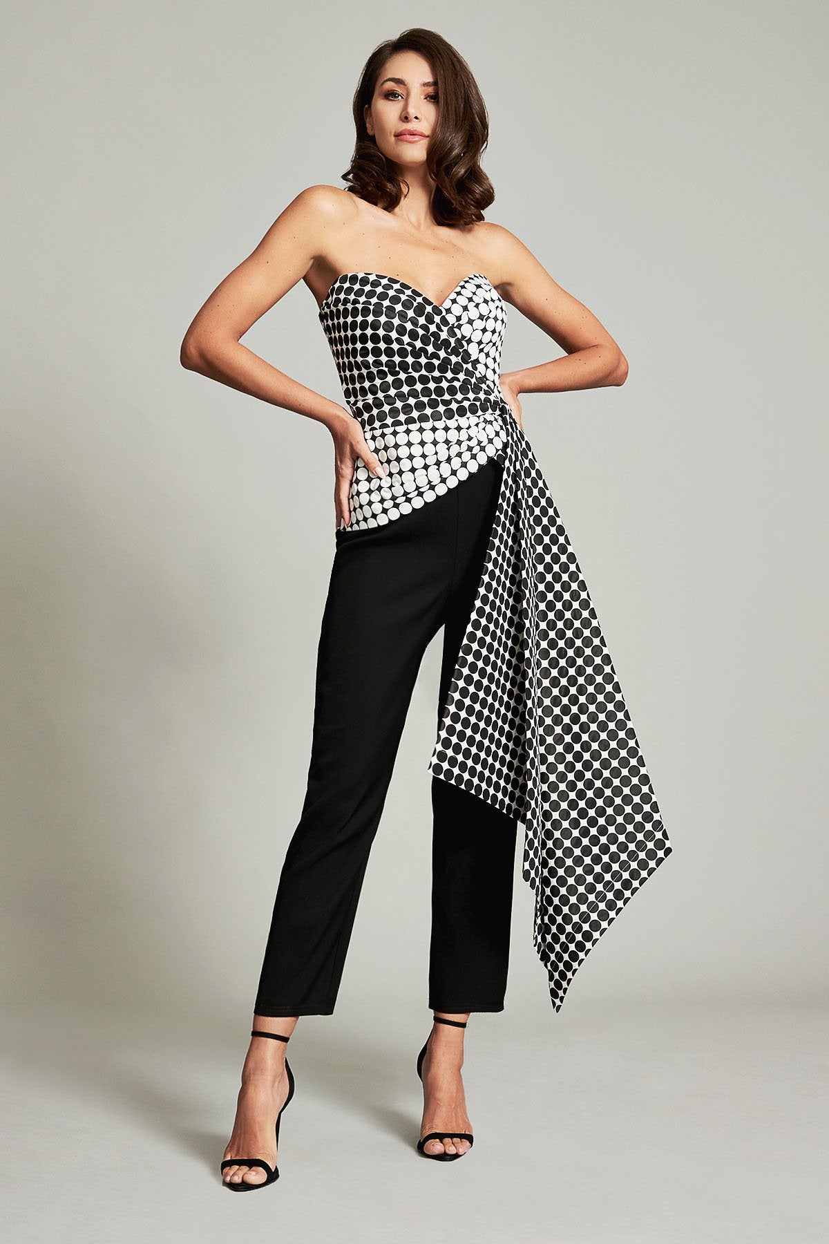 Junko Sweetheart Cascading Jumpsuit
