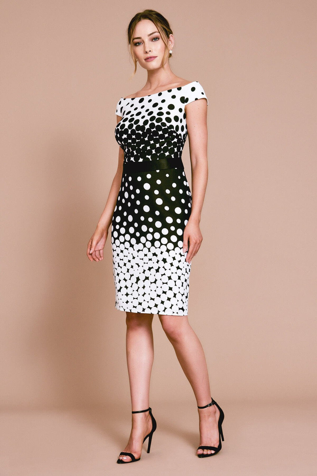 Fitzgerald Off-Shoulder Dot Dress