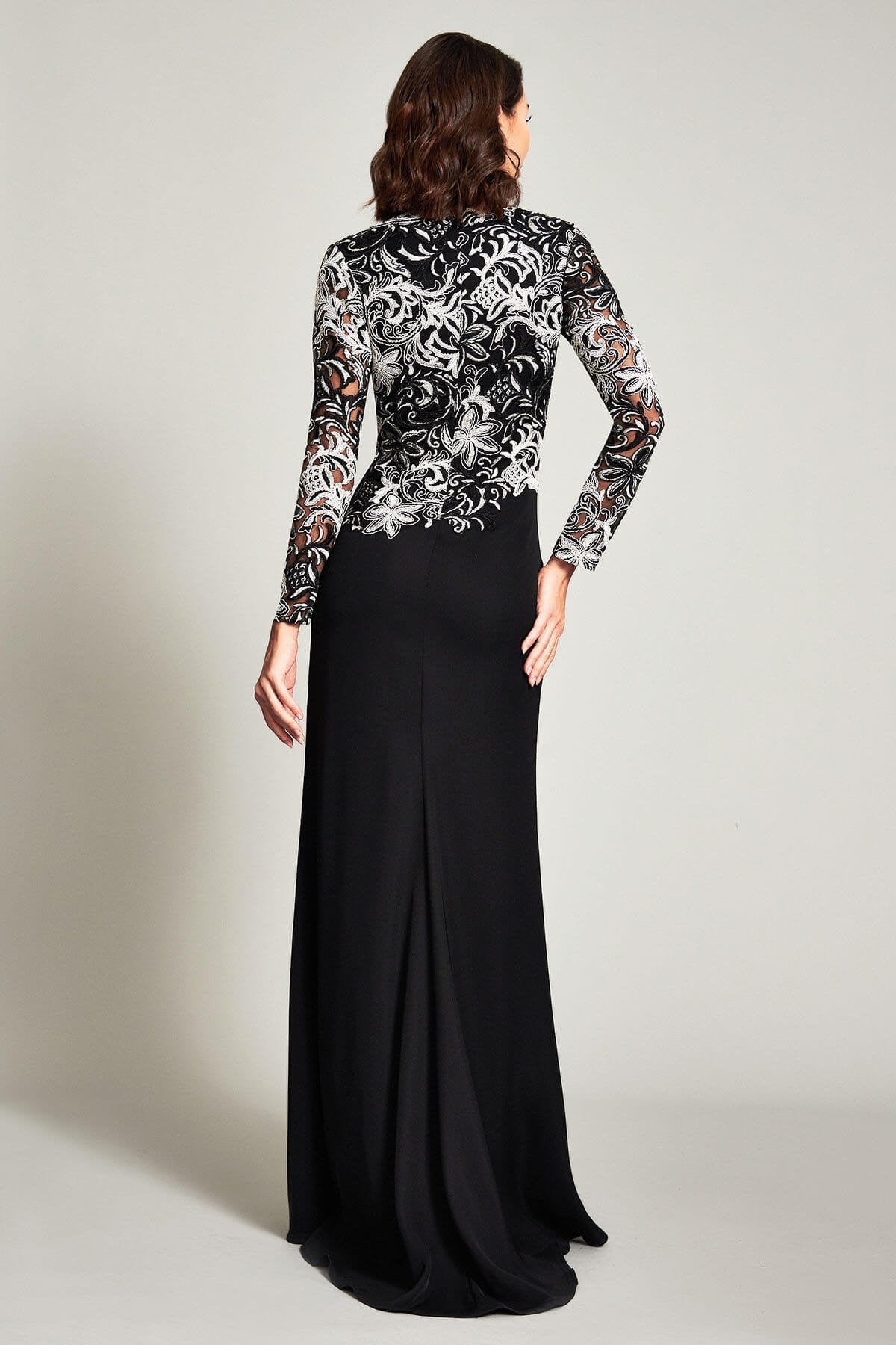 Hegar Long-Sleeve Crepe Gown