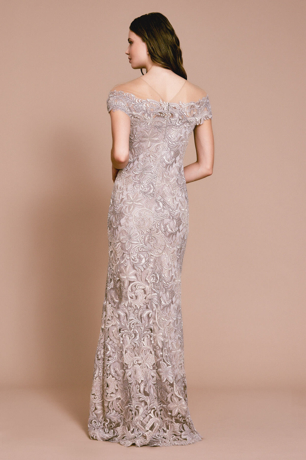 Markle Embroidered Off-Shoulder Gown