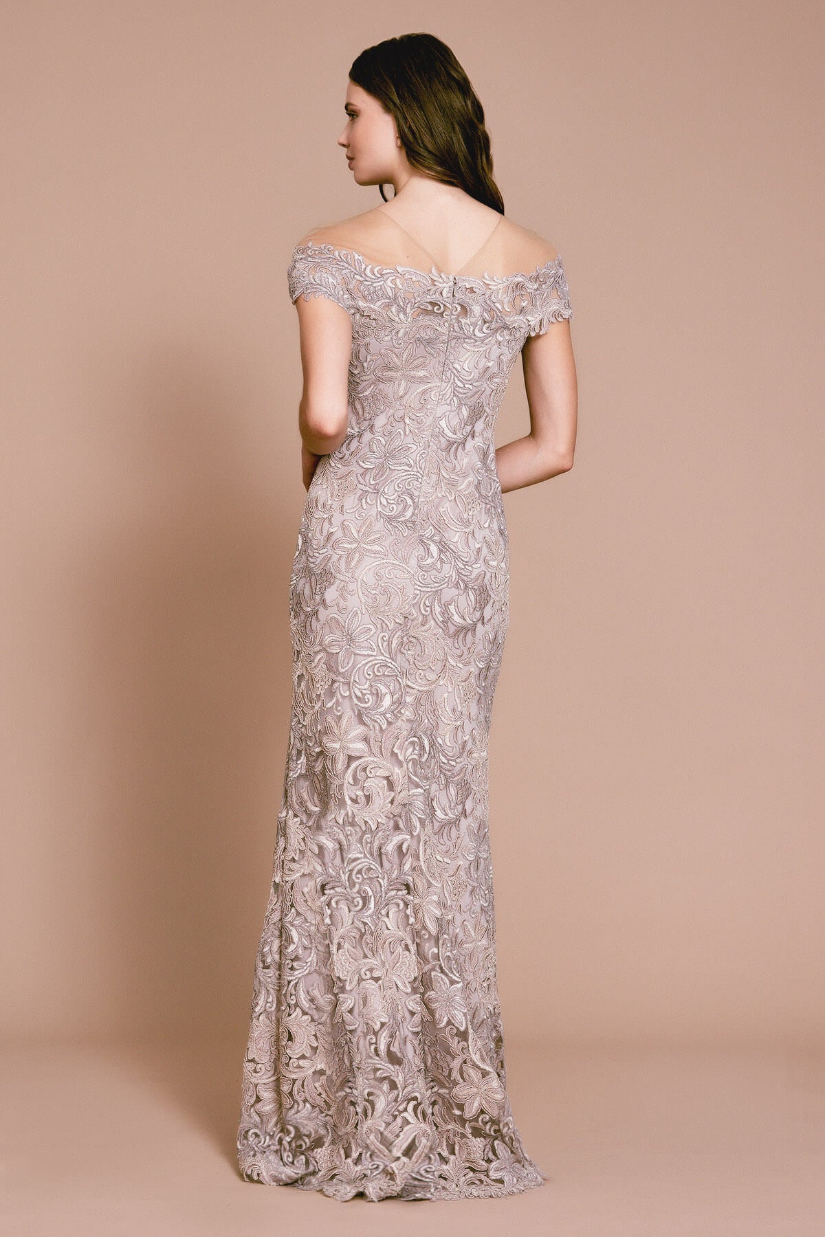 Markle Embroidered Off-Shoulder Gown