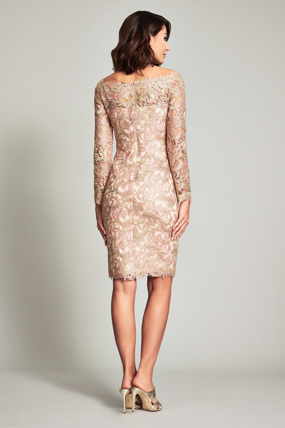 Curie Off-Shoulder Metallic Dress