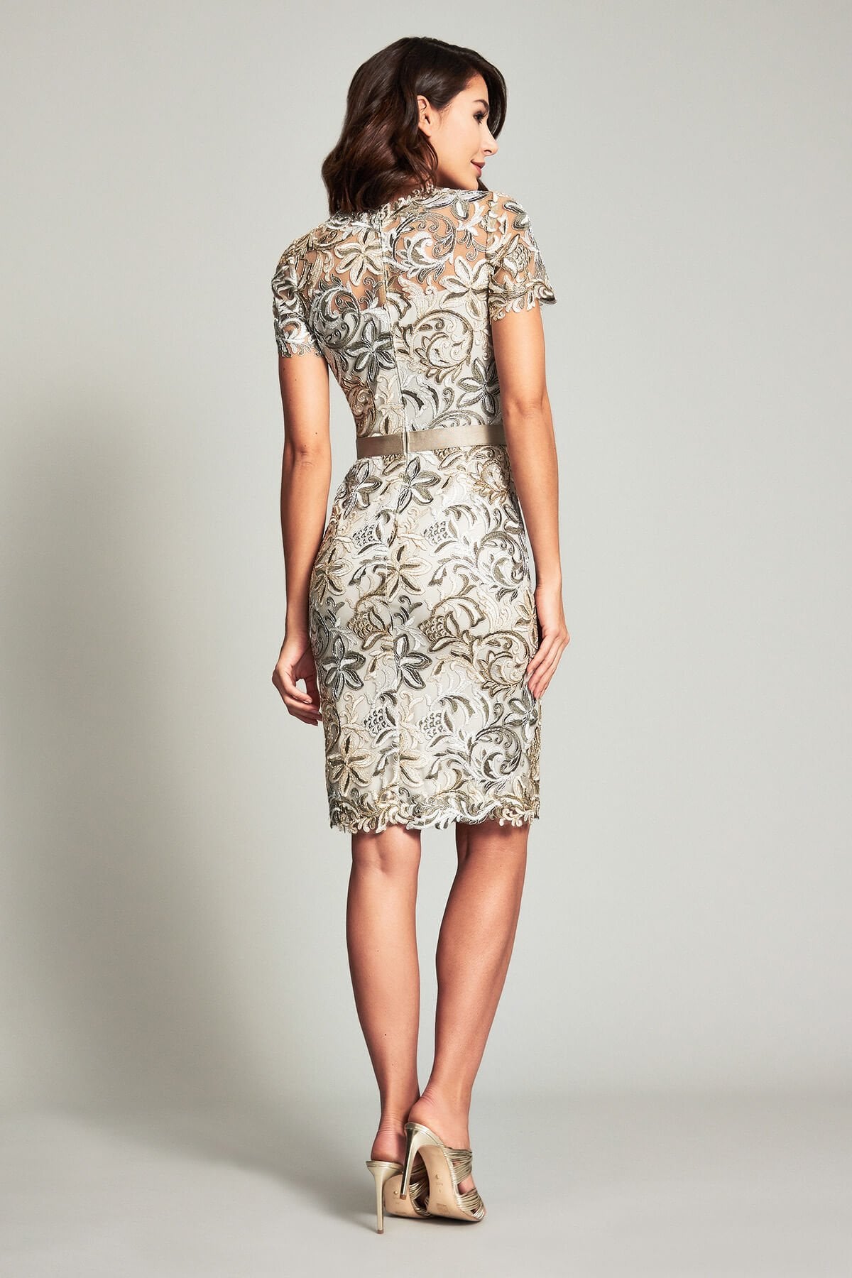 Brittan Metallic Sheath Dress